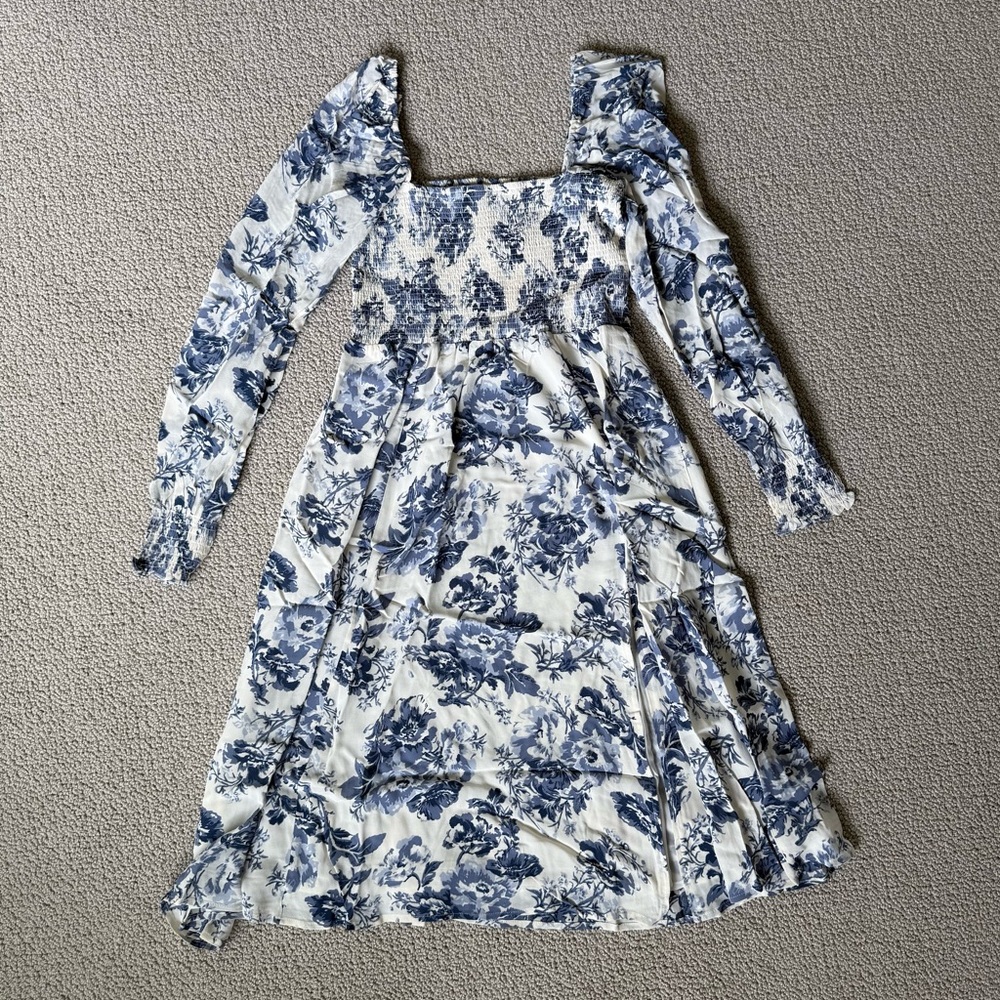 O.P.T - Classic Smocked Midi Dress
